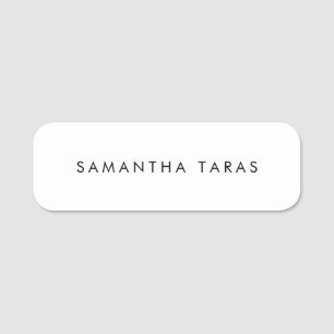 Etiqueta De Nome Branco simples