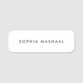 Etiqueta De Nome Branco simples