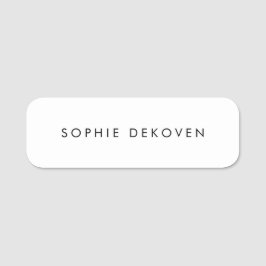 Etiqueta De Nome Branco simples