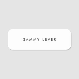 Etiqueta De Nome Branco simples