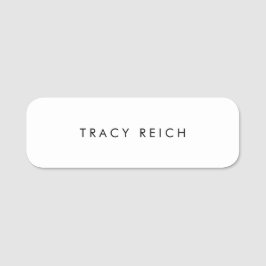 Etiqueta De Nome Branco simples