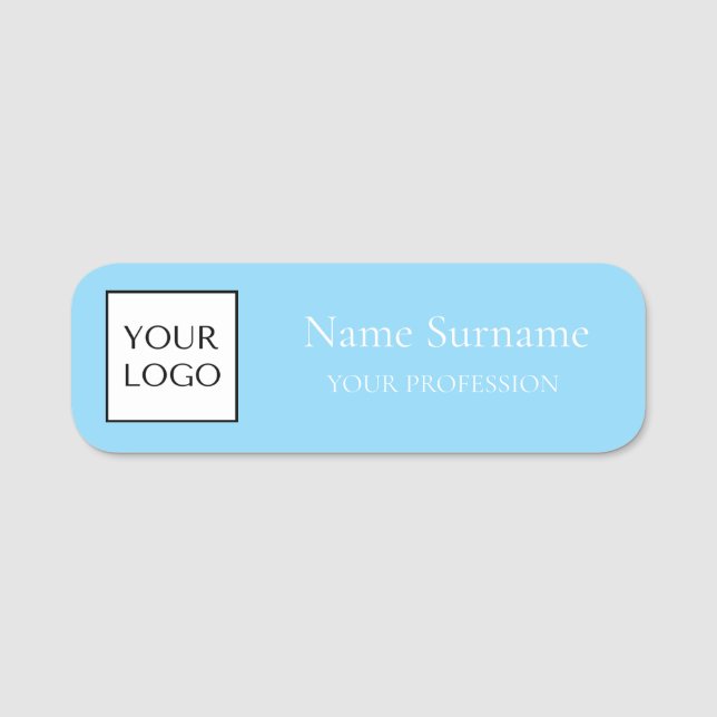 Etiqueta De Nome Bright Hot Pink Logo Promotional  (Frente)