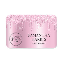 Brilho de Gotas de Glitter Rosa Claro
