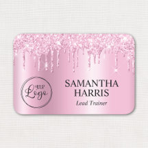 Brilho de Gotas de Glitter Rosa Claro