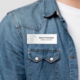 Etiqueta De Nome Budget Logo Business Store Identification Badge,