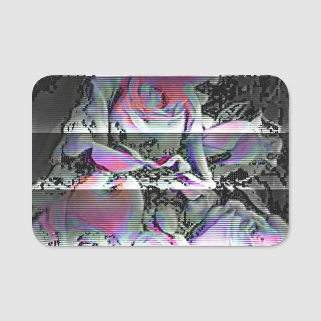 Etiqueta De Nome Buquê Techno (Frente)