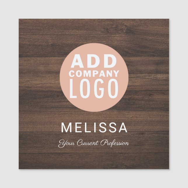 Etiqueta De Nome Business Logo Professional Magnetic Staff Custom (Frente)