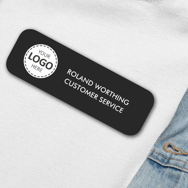 Etiqueta De Nome Carregue o Funcionarios moderno simples (Criador carregado)