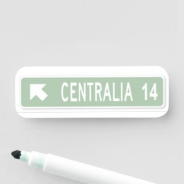 Etiqueta De Nome Centralia PA