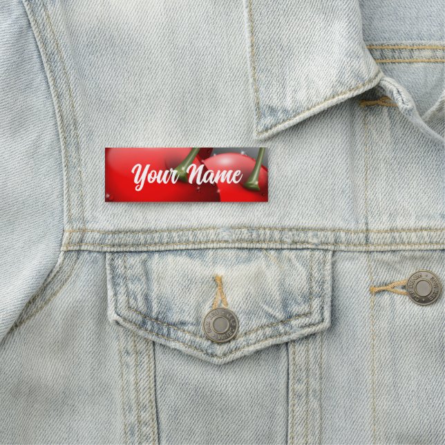 Etiqueta De Nome Cerejas com gotas de areia (In Situ)