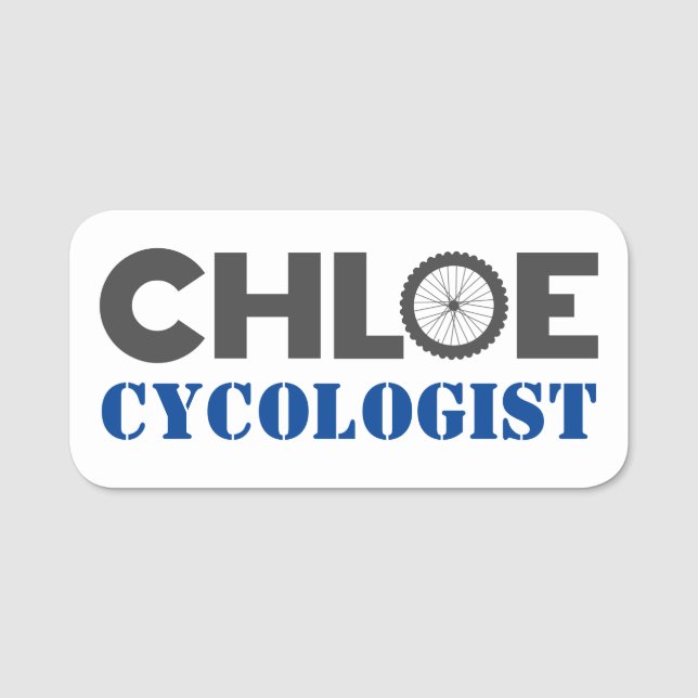 Etiqueta De Nome Chloe Mountain Biker (Frente)