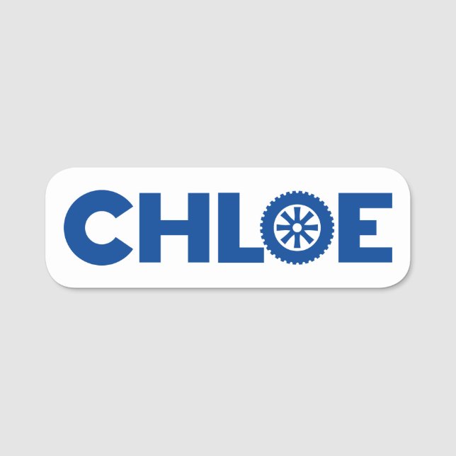 Etiqueta De Nome Chloe Petrol Head (Frente)