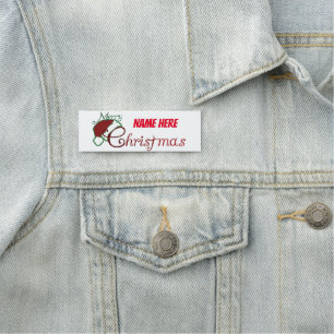 ETIQUETA DE NOME **CHRISTMAS RIBBON** PARA EVENTOS DE NATAL