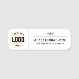 Etiqueta De Nome Cinza do logotipo corporativo Cor do plástico impr