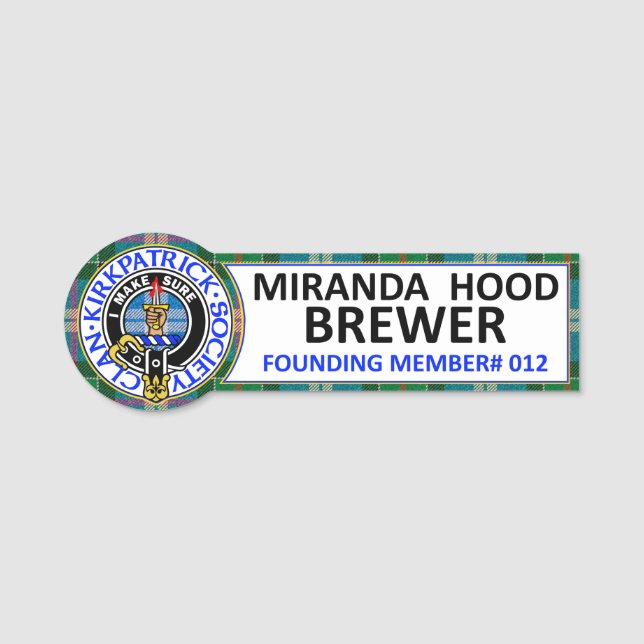 Etiqueta De Nome CKS NAME BADGE 012 Miranda Hood Brewer (Frente)