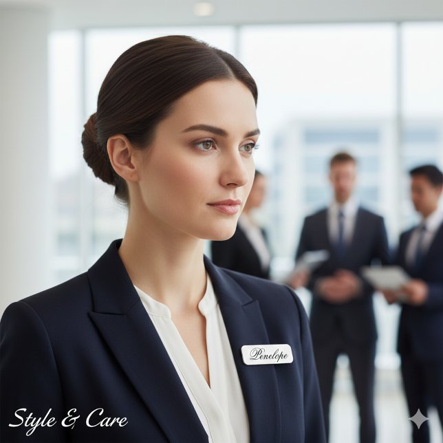 Etiqueta De Nome Classic Minimal Personalized Typography Custom (Classic Minimal Personalized Typography Custom Name Tag)