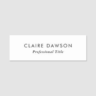 Etiqueta De Nome Clássico Moderno Mínimo Personalizado
