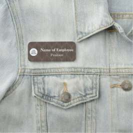 Etiqueta De Nome Compro Brown de Geometria Moderna