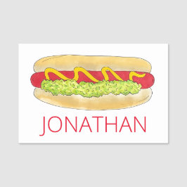 Etiqueta De Nome Cookout de Comida Portland ME do Hotdog do Snapper