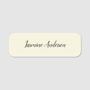 Etiqueta De Nome Cor de bege minimalista moderna profissional
