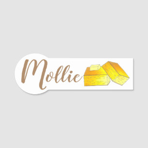 Etiqueta De Nome Corn Bread Buttered Cornpão Soul Cozinhar