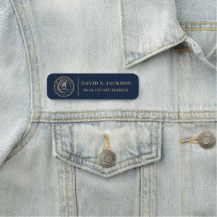 Etiqueta De Nome Corretor de Imóveis   Marca Personalizada da Propr
