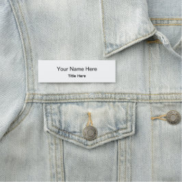 Etiqueta De Nome Crachá Clássico Personalizado para Profissionais