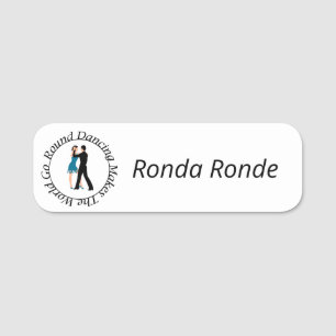 Etiqueta De Nome Crachá conhecido de dança redonda