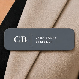 Etiqueta De Nome Crachá | Crachá Magnético Azul Personalizado 3x1