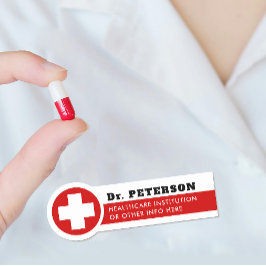 Etiqueta De Nome Crachá de Nome de Enfermeira de Saúde Médica Cruz
