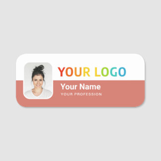 Etiqueta De Nome Crachá de Nome de Funcionário com Logotipo e Foto,