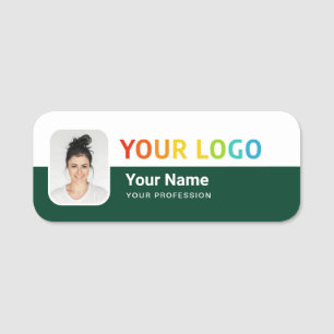 Etiqueta De Nome Crachá de Nome de Funcionário com Logotipo e Foto,