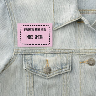 Etiqueta De Nome Crachá de nome de Rosa claro personalizada diverti