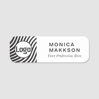 Etiqueta De Nome Crachá de Nome e Título Logo