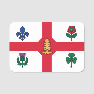 Etiqueta De Nome Crachá de nome patriótico com a bandeira de Montre