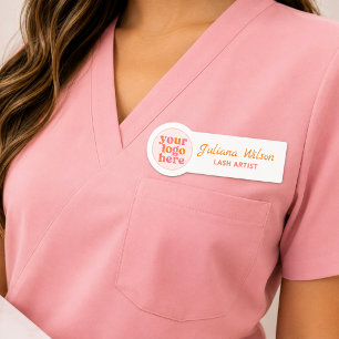 Etiqueta De Nome crachá de nome personalizado com logotipo