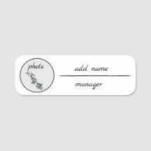 Crachá de Nome Personalizado Elegante – Design par
