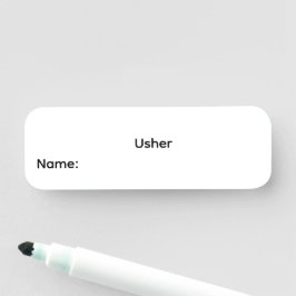 Etiqueta De Nome Crachá de Nome Reutilizável para Usher
