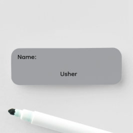 Etiqueta De Nome Crachá de Nome Reutilizável Usher com Caneta Apaga