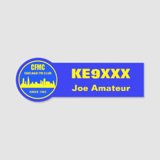 Etiqueta De Nome CRACHÁ de Sinais e Nomes de Chamada do CFMC