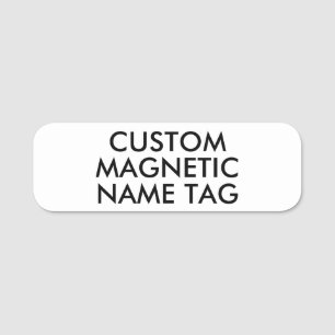 Etiqueta De Nome Crachá magnético personalizado em branco com borda