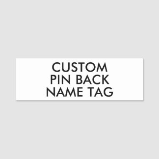 Etiqueta De Nome Crachá Personalizado 3" x 1" em Branco com Prended
