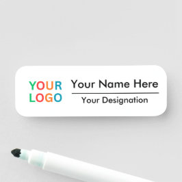 Etiqueta De Nome Crachá Personalizado com Logotipo e Nome para Uso