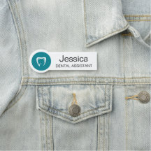 Crachá Personalizado de Assistente Dental com Logo
