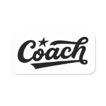 Crachá personalizado de logotipo de treinador