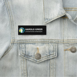 Etiqueta De Nome Crachá Profissional Com Seu Logotipo