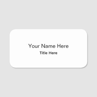 Etiqueta De Nome Crachá Redondo Clássico Personalizado Profissional