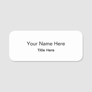 Etiqueta De Nome Crachá Redondo Clássico Personalizado Profissional