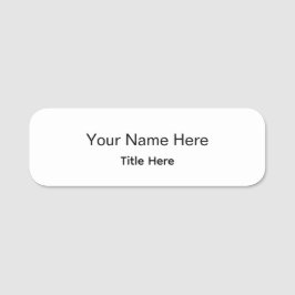 Etiqueta De Nome Crachá Redondo Clássico Personalizado Profissional