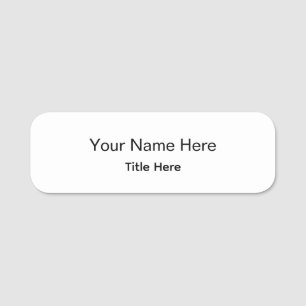 Etiqueta De Nome Crachá Redondo Clássico Personalizado Profissional